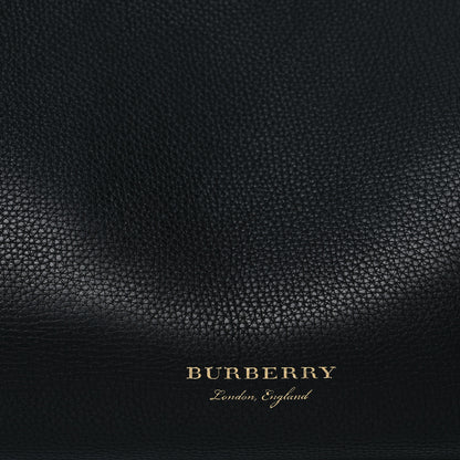 Burberry Grainy Calfskin House Check Large Banner Tote Black 10 of 22