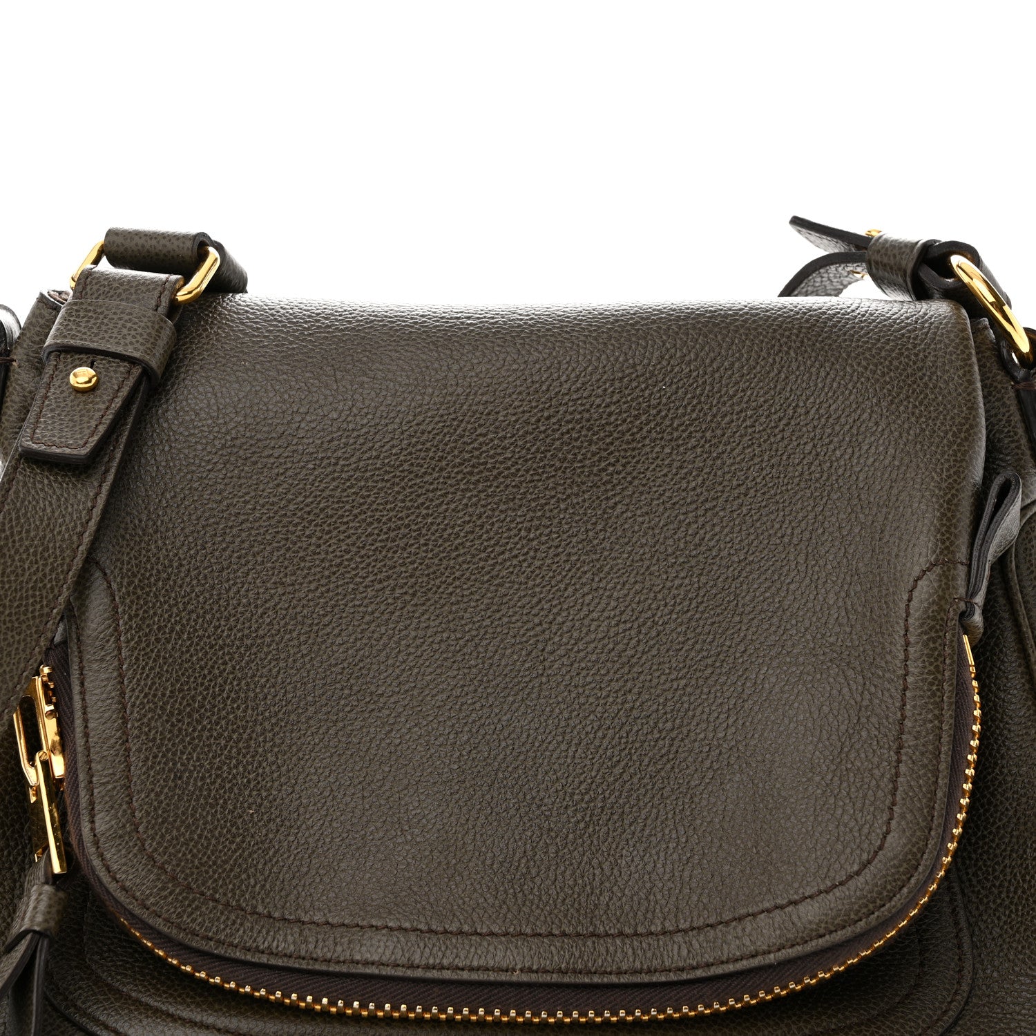 Tom Ford Pebbled Calfskin Medium Jennifer Green 8 of 12