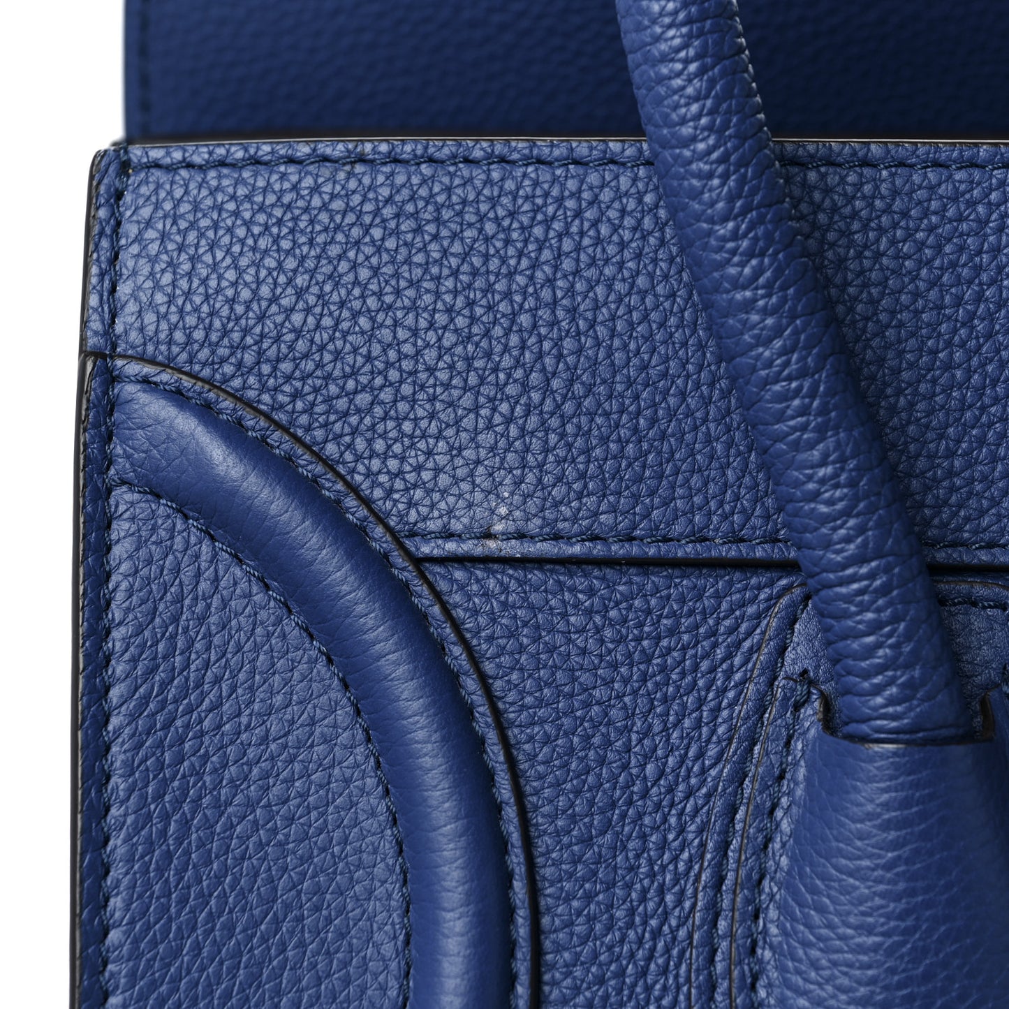 Drummed Calfskin Mini Luggage Indigo