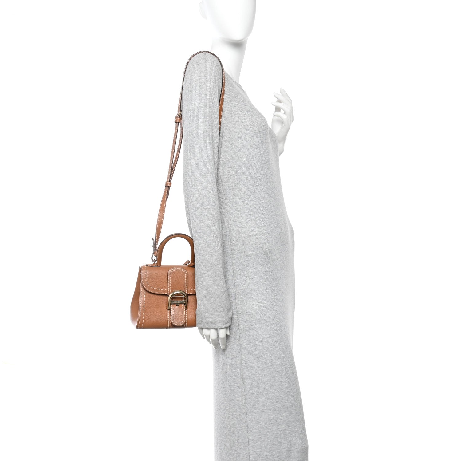 Delvaux Grained Rodeo Calfskin Surpique Mini Brillant Satchel