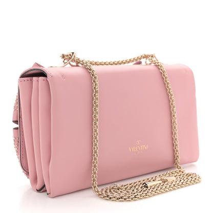 Valentino Garavani Nappa Bow Studded Shoulder Bag Pop Gardenia 3 of 10