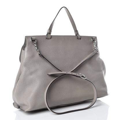 Gucci Cellarius Calfskin Large Bamboo Daily Top Handle Bag Storm Grey 4 of 18