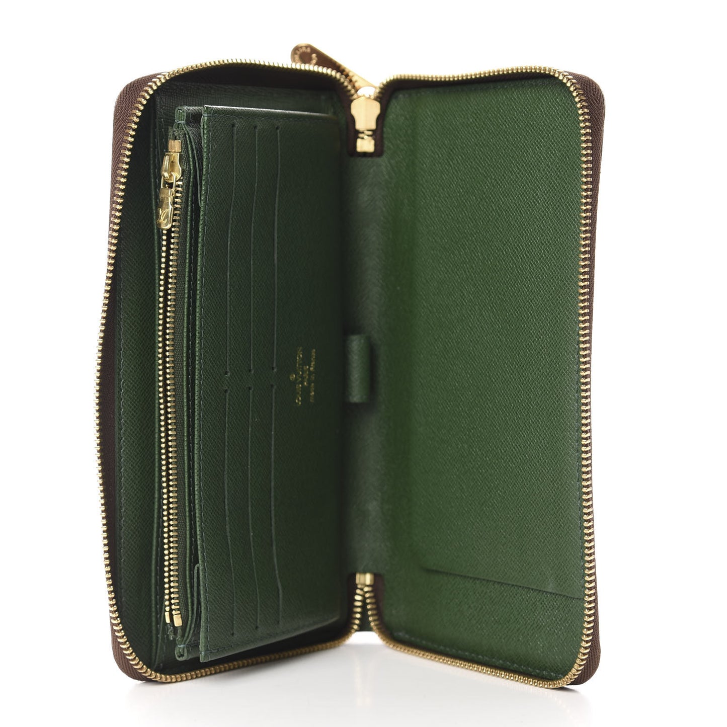 Monogram Groom Zippy Organizer Wallet Green