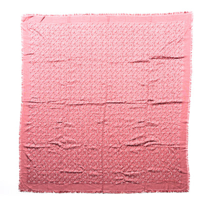 Louis Vuitton Silk Wool Monogram Umbra Shawl Rouge 1 of 3