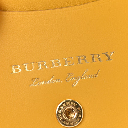 Burberry Calfskin Haymarket Check Appliqué Card Case Charm Yellow 6 of 7
