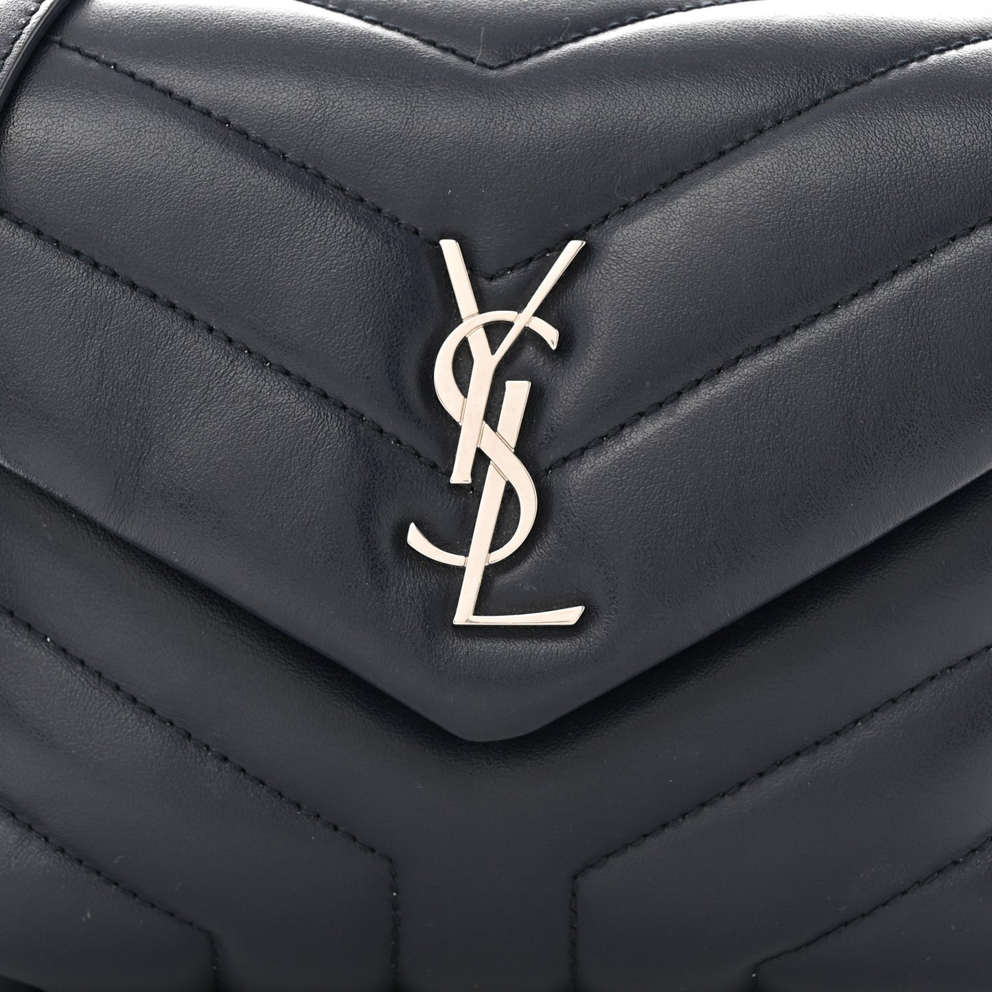 Calfskin Y Quilted Monogram Toy Loulou Satchel Navy