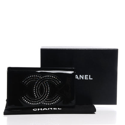 Chanel Patent Strass Wallet On Chain WOC Black 5 of 9