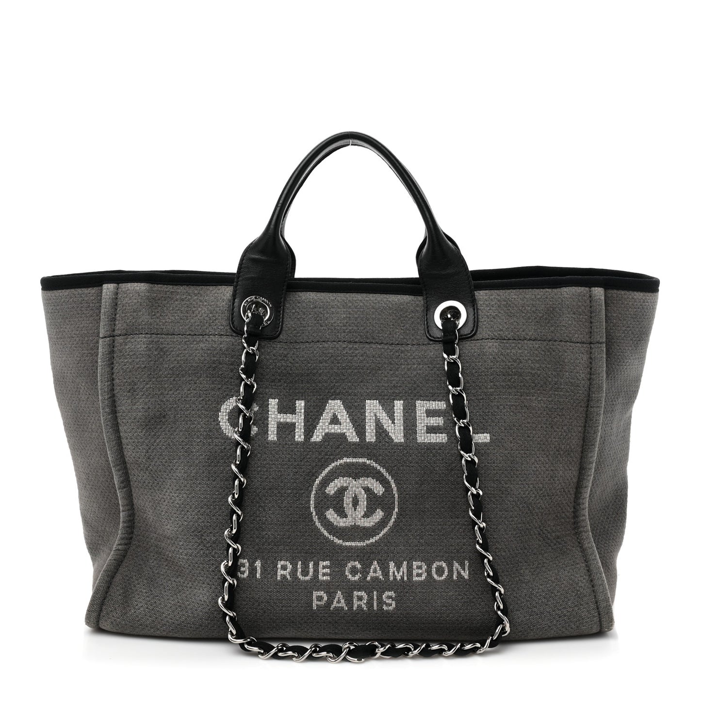 Canvas Large Deauville Tote Grey