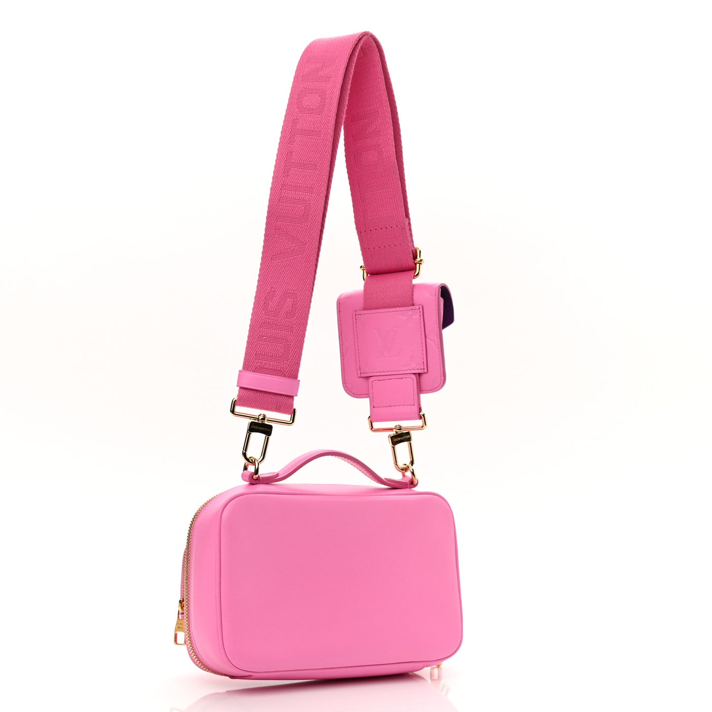 Calfskin Embossed Monogram Vuittamins Utility Crossbody Rose Violet