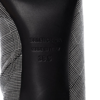Balenciaga Wool Checked Knife Pointy Toe Boots 38.5 6 of 8