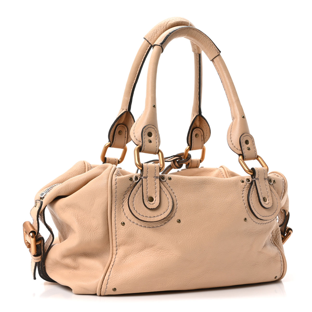 Chloe Calfskin Paddington Front Pocket Tote Creme 3 of 10