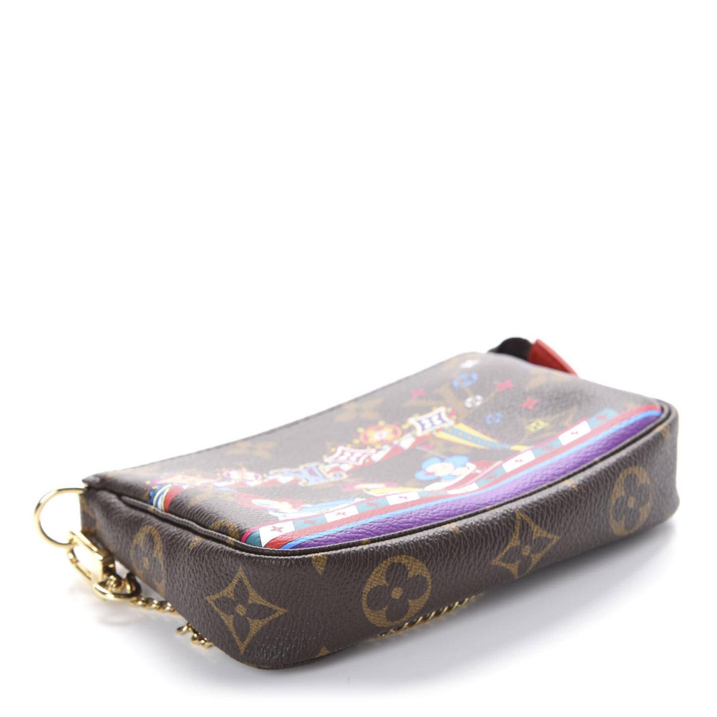 Monogram 2020 Christmas Animation Bumper Cars Mini Pochette Accessories Coquelicot