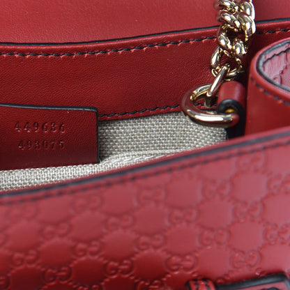 Gucci Soft Microguccissima Mini Emily Chain Shoulder Bag Rosso 7 of 10