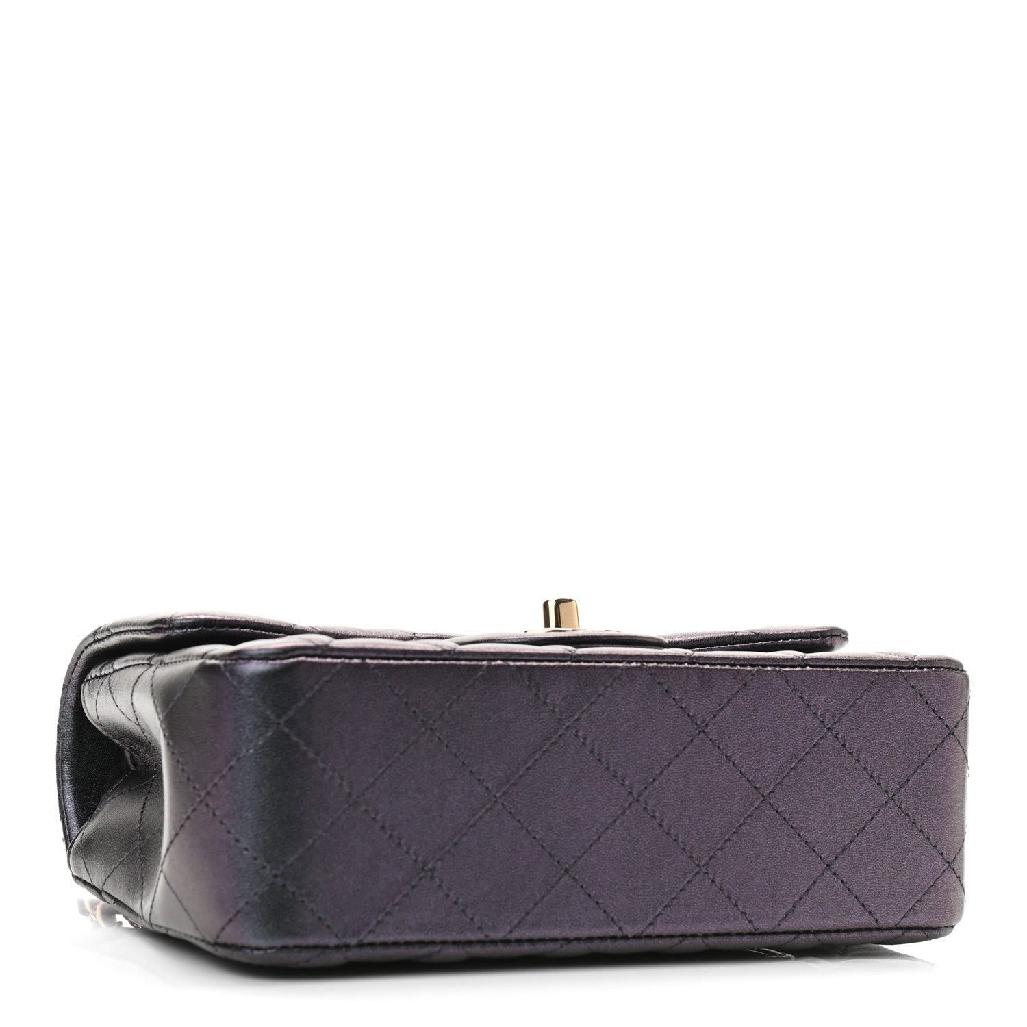 Chanel Iridescent Lambskin Quilted Mini Rectangular Flap Black 4 of 11