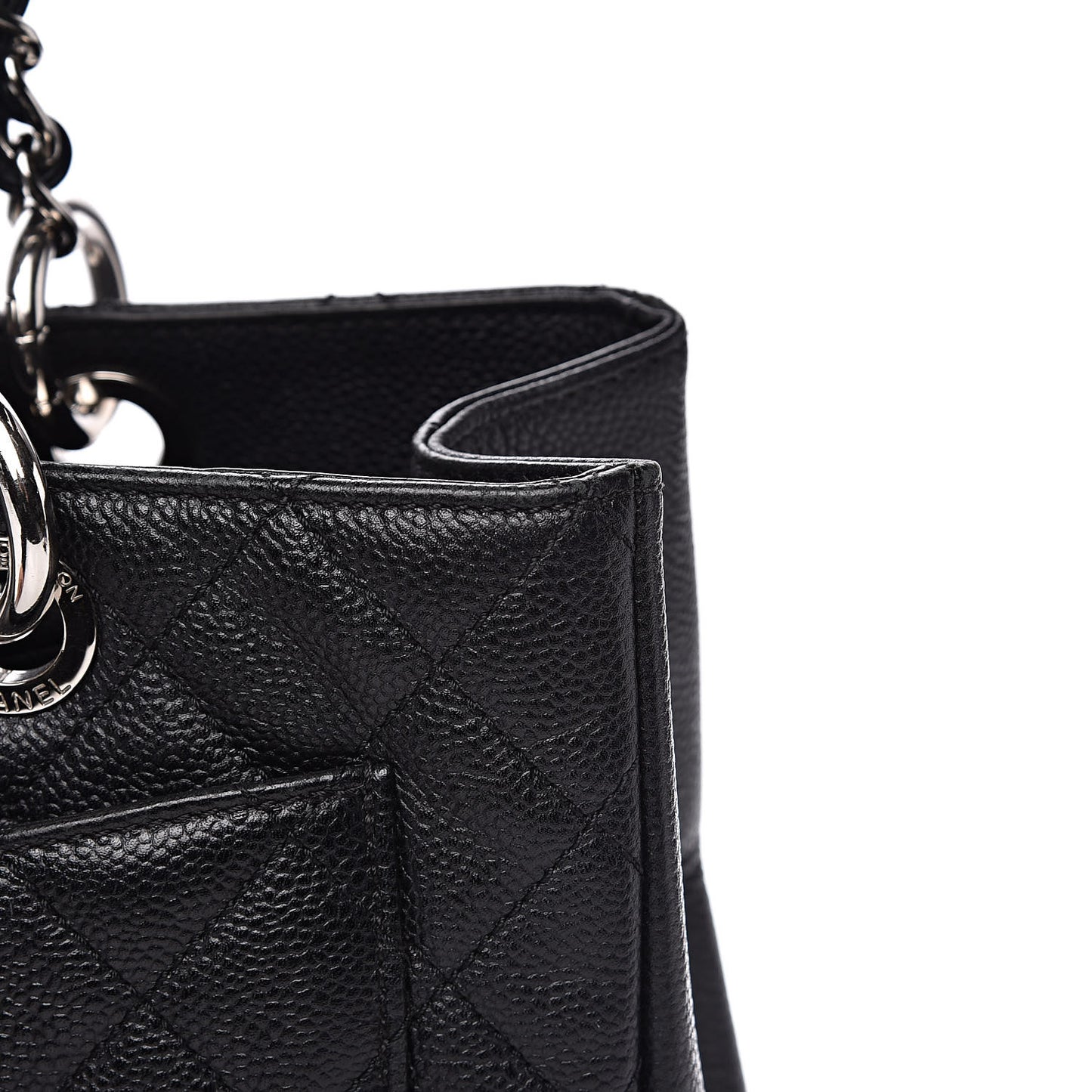 Caviar Quilted Grand Shopping Tote GST Black