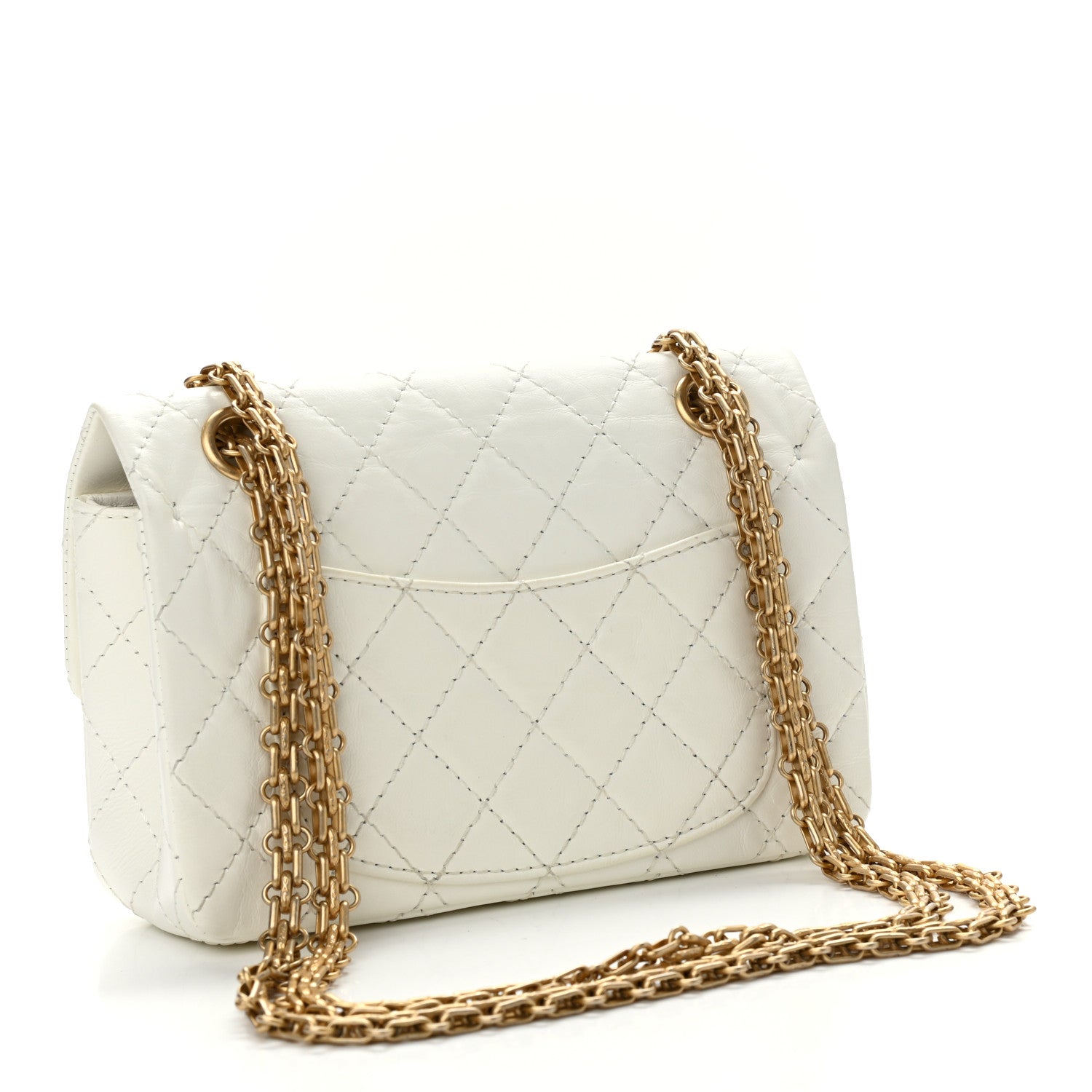 Chanel Aged Calfskin Quilted 2.55 Reissue Mini Flap White 3 of 13