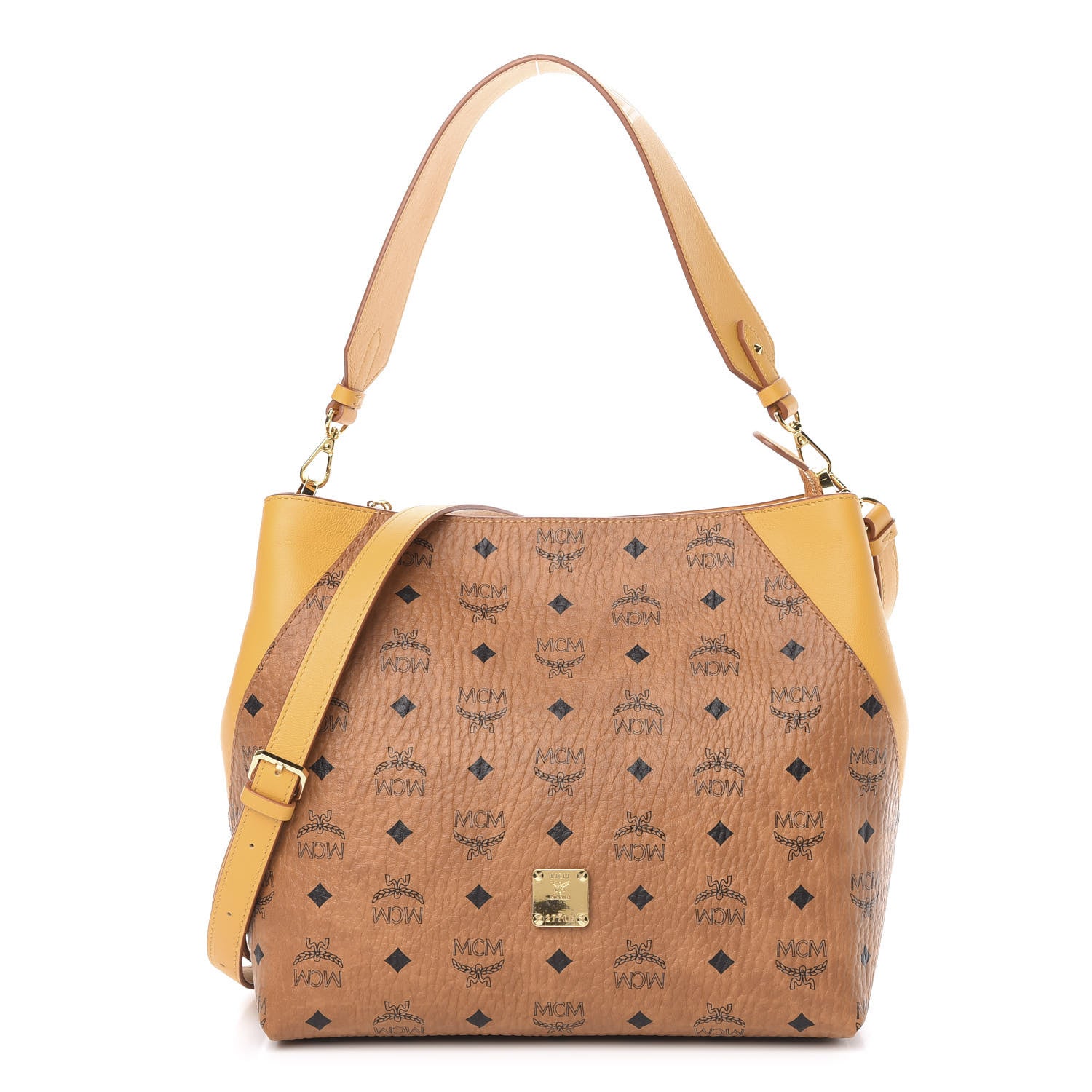 MCM Visetos Medium Klara Hobo Cognac Yellow 1 of 11