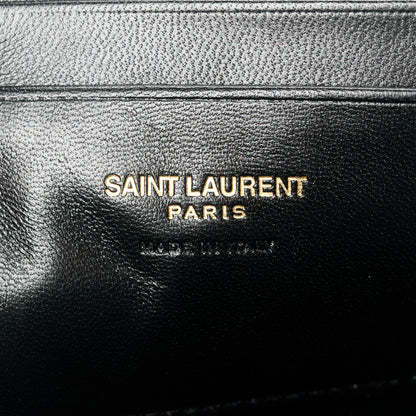 Saint Laurent Grain De Poudre Matelasse Monogram Mini Lou Camera Bag Black 6 of 11