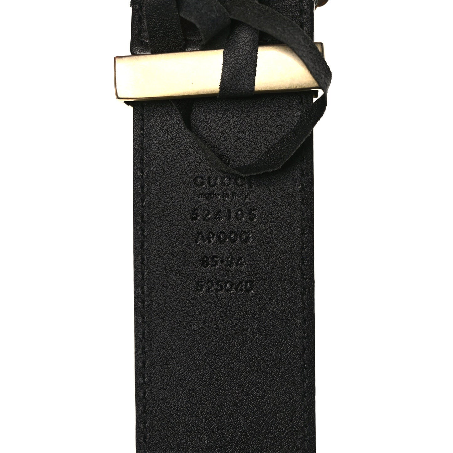 Moon Calfskin Torchon Double G 40mm Belt 85 34 Black