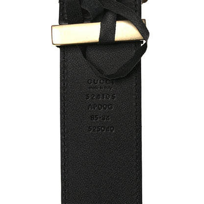 Gucci Moon Calfskin Torchon Double G 40mm Belt 85 34 Black 3 of 3