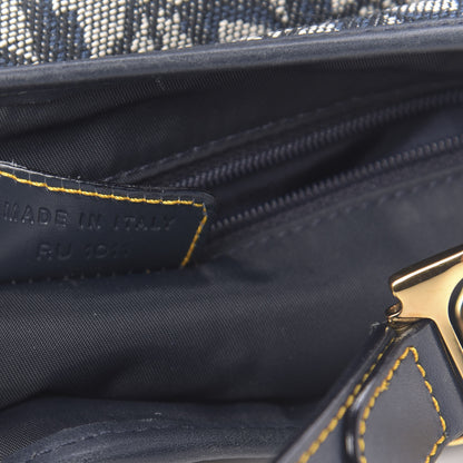 Christian Dior Monogram Double Saddle Bag Navy Blue 7 of 10
