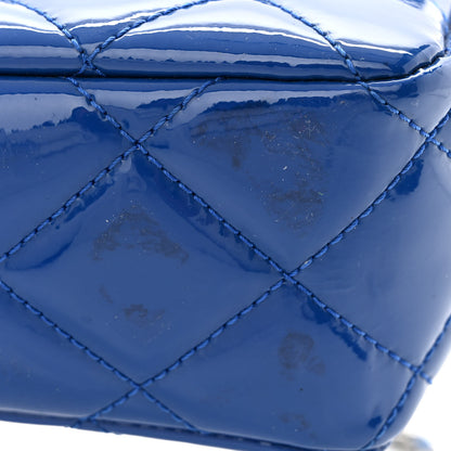 Chanel Patent Quilted Small Coco Shine Flap Blue 11 of 11