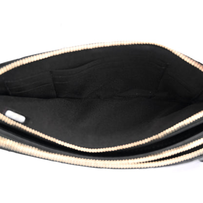 Chanel Calfskin Quilted Pearl Small Clutch With Chain Black 7 of 15