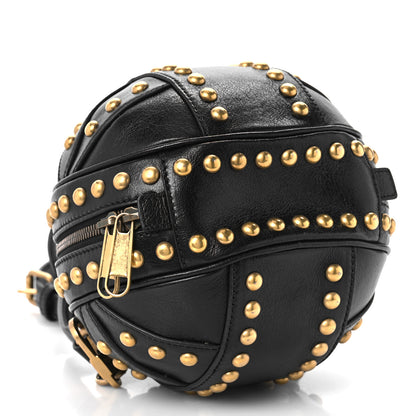 Gucci Calfskin Studded Mini Tifosa Baseball Shaped Shoulder Bag Black 4 of 9