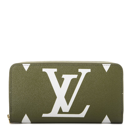 Louis Vuitton Monogram Giant Zippy Wallet Kaki White 1 of 8