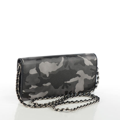 Prada Saffiano Camouflage Print Continental Chain Wallet Marmo Dis Camouflage 3 of 8