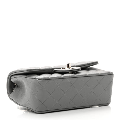 Chanel Caviar Quilted Mini Rectangular Flap Grey 4 of 13