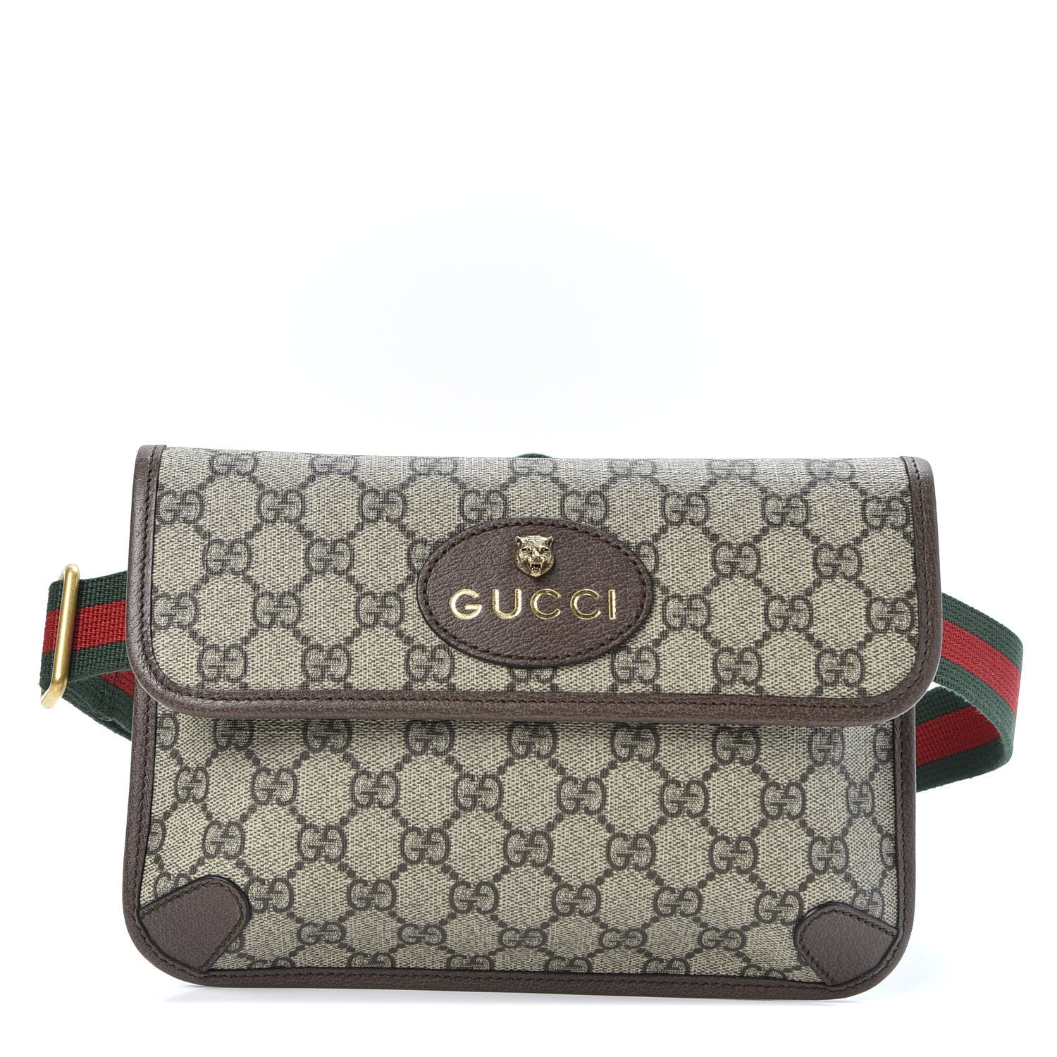 Gucci GG Supreme Monogram Neo Vintage Web Belt Bag Brown 1 of 9