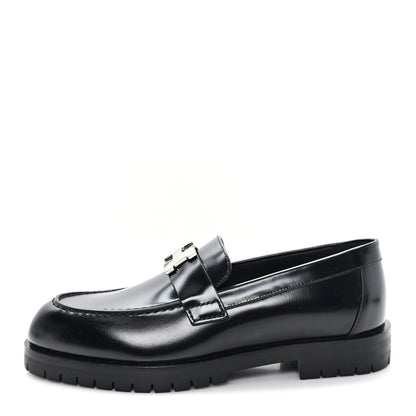Hermes Calfskin Womens Faubourg Loafers 35 Black 1 of 10