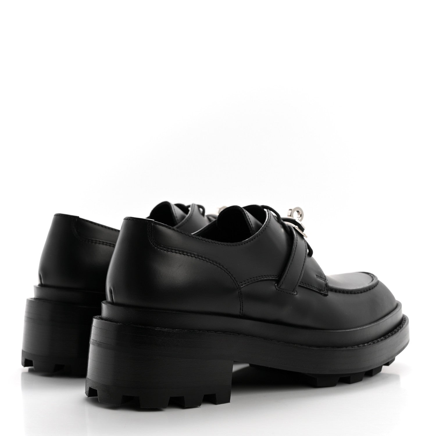 Hermes Glossed Calfskin First Oxford 35.5 Black 4 of 9