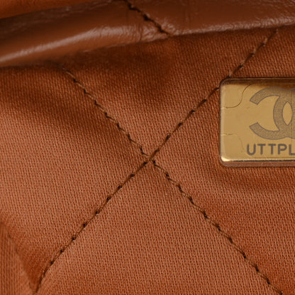 Chanel Shiny Calfskin Quilted Small Chanel 22 Camel 8 of 11