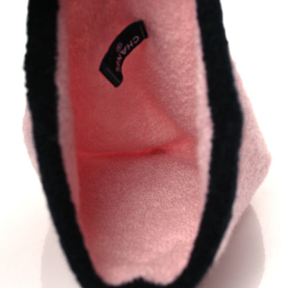 Chanel Cashmere Blend CC Beanie Hat Pink Black 3 of 5