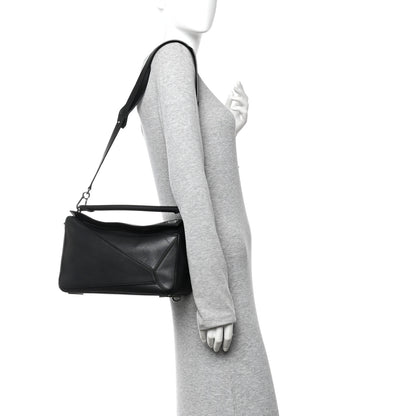 Loewe Calfskin Medium Puzzle Bag Black 2 of 13