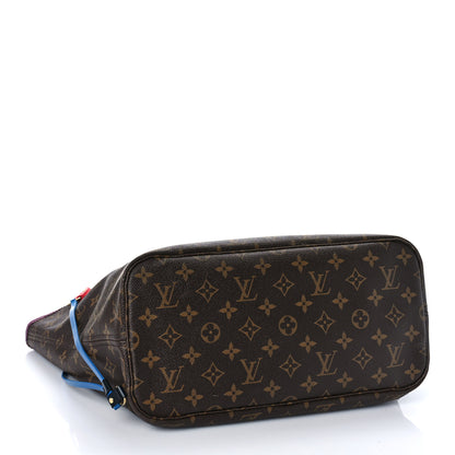 Louis Vuitton Monogram Totem Neverfull MM Magenta 5 of 12