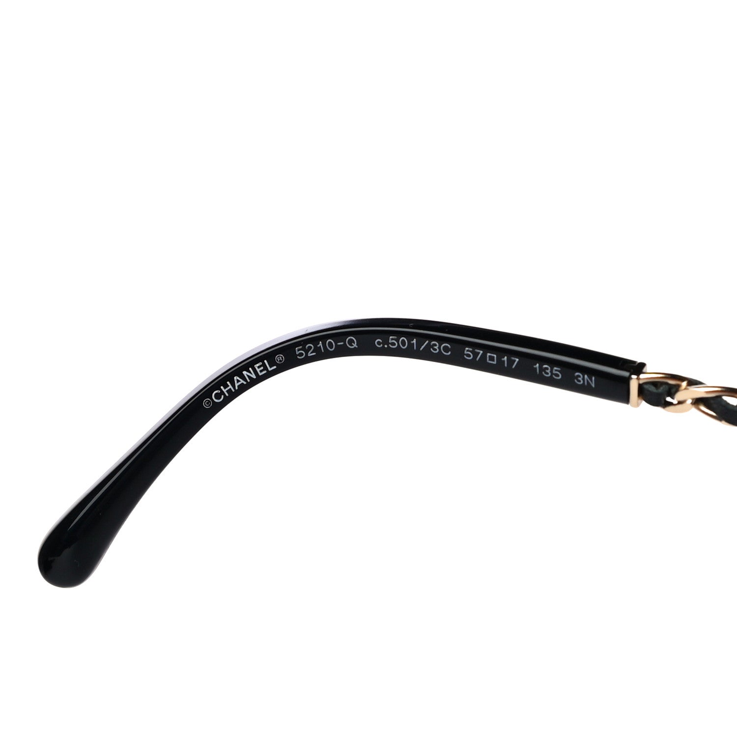 Chanel Lambskin Square Chain Sunglasses 5210-Q Black 6 of 7