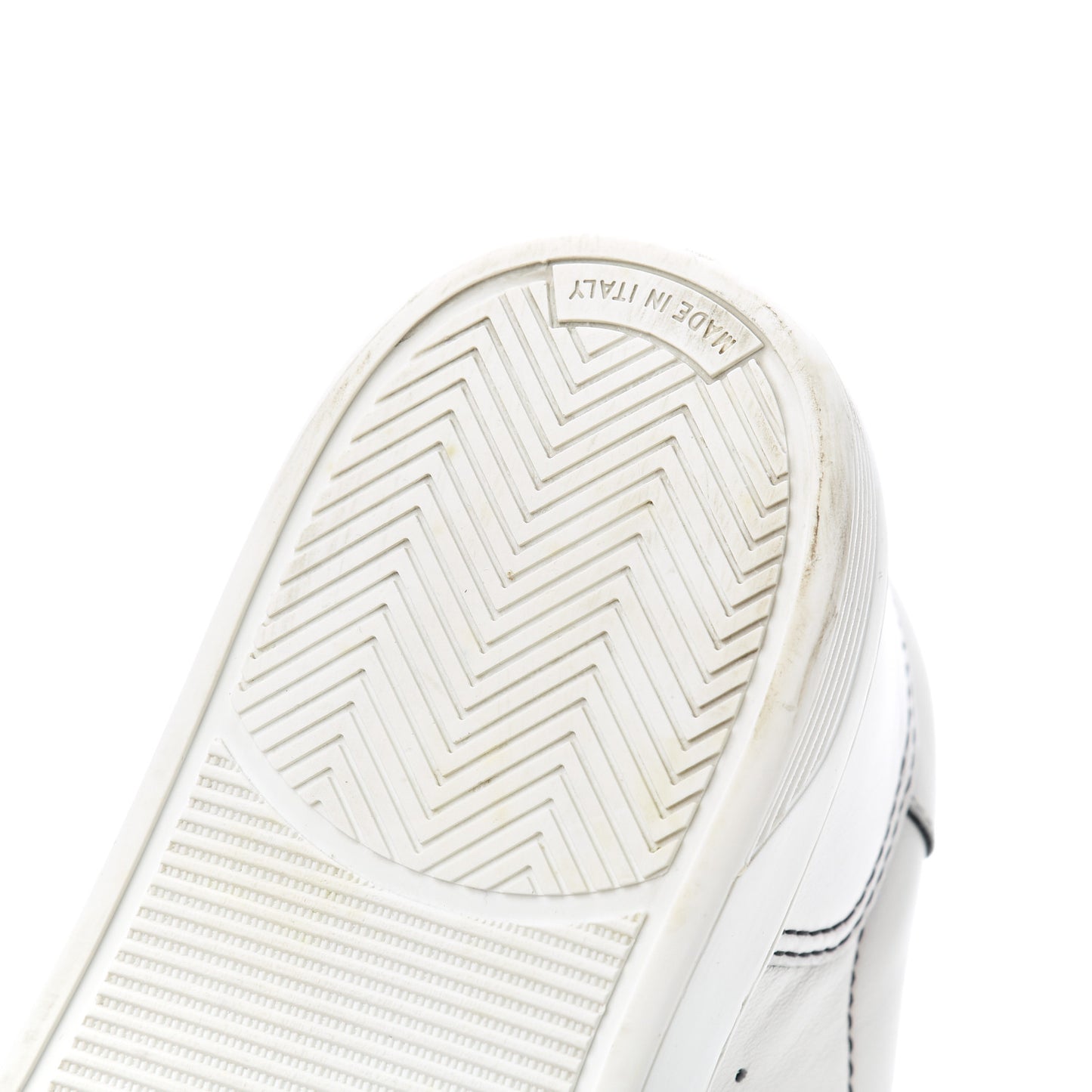 Calfskin Womens Logo Sneakers 39 White Black
