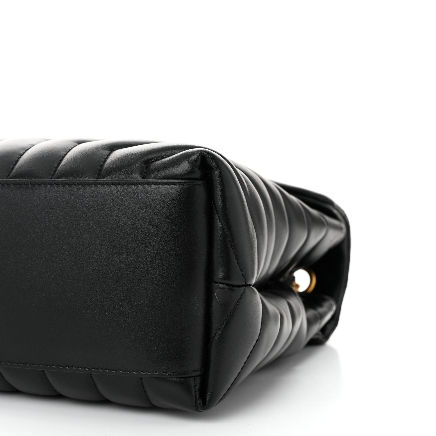 Saint Laurent Calfskin Y Quilted Monogram Medium Loulou Chain Satchel Black 10 of 11