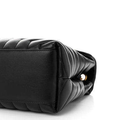 Saint Laurent Calfskin Y Quilted Monogram Medium Loulou Chain Satchel Black 10 of 11