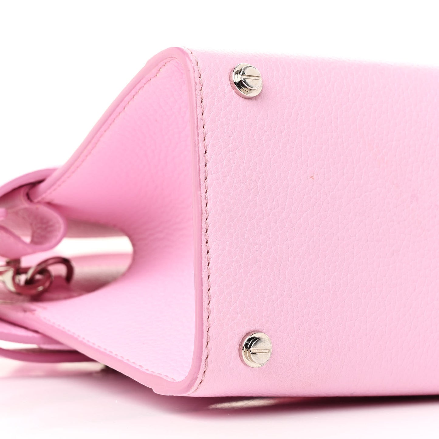 Grained Calfskin Mini Horizon Satchel Bright Pink