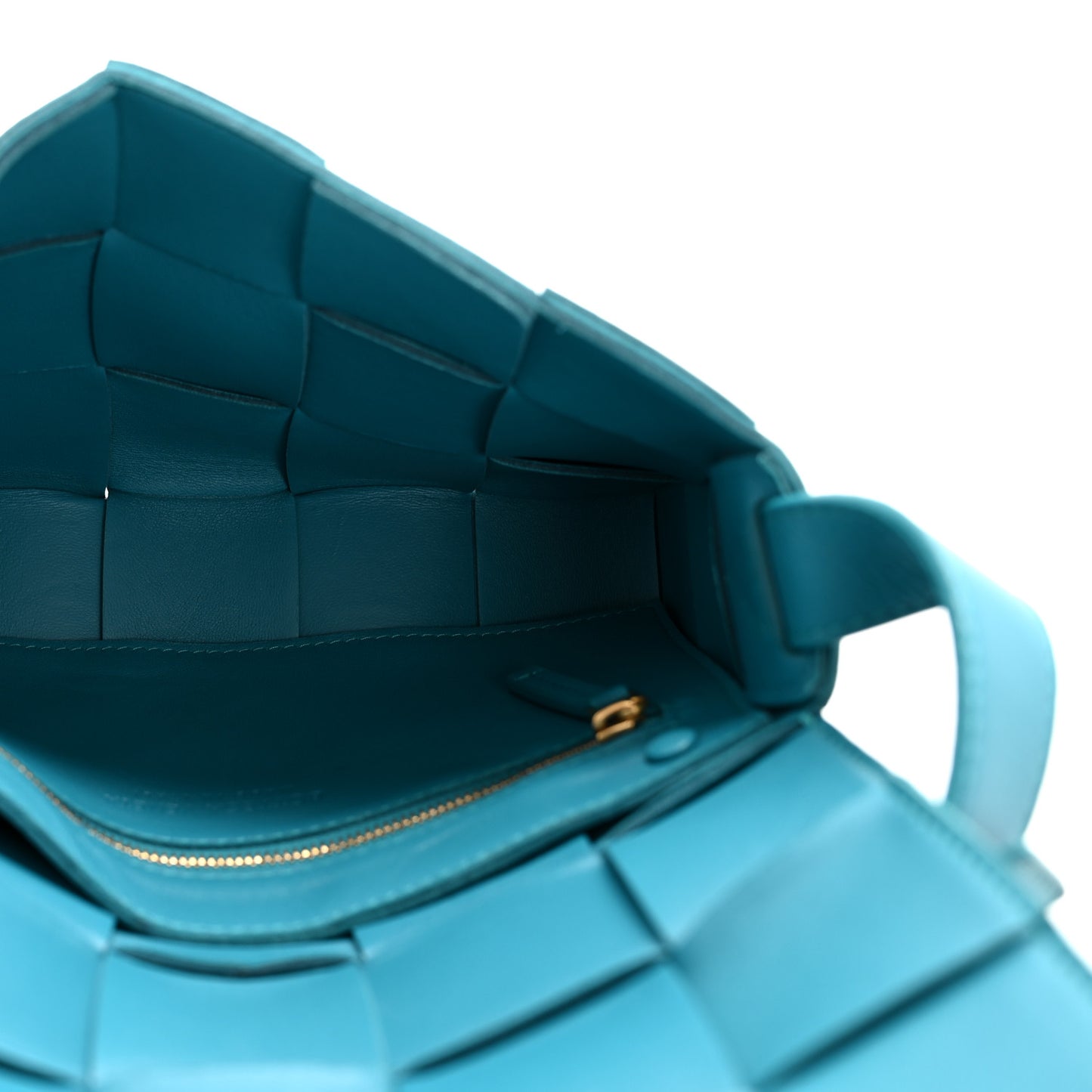 Lambskin Maxi Intreccio Small Cassette Crossbody Bag Petrol Blue