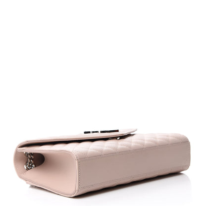 Saint Laurent Grain De Poudre Textured Mixed Matelasse Medium Triquilt Monogram Satchel Marble Pink 4 of 10