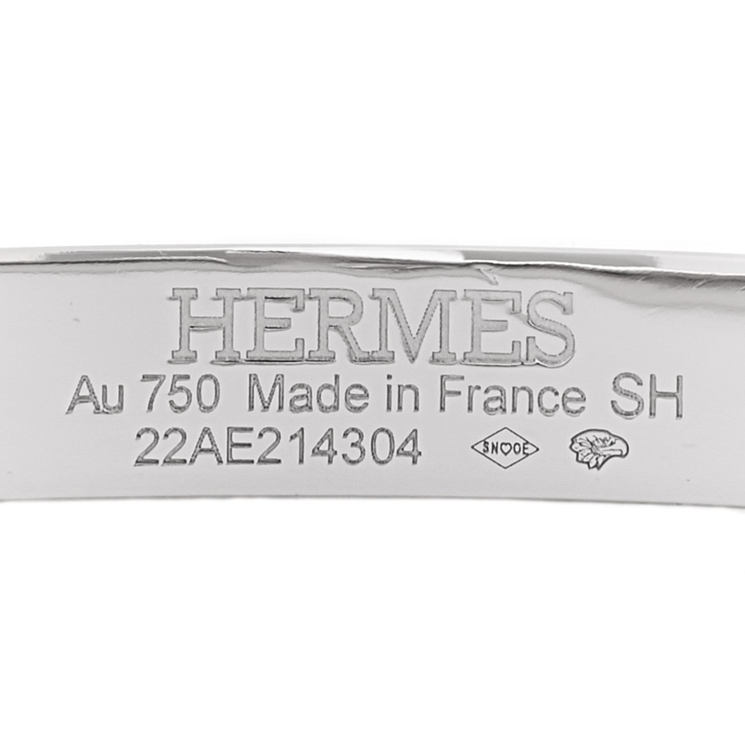 Hermes 18K White Gold Diamond PM Kelly Pave Bracelet SH 3 of 3