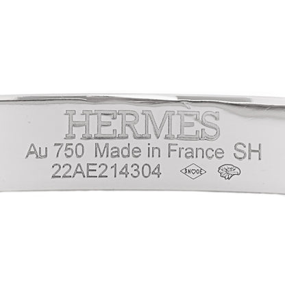 Hermes 18K White Gold Diamond PM Kelly Pave Bracelet SH 3 of 3
