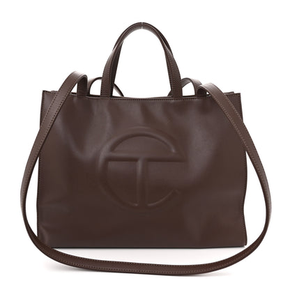 Telfar Vegan Leather Medium Shopping Bag Chocolate 1 of 13