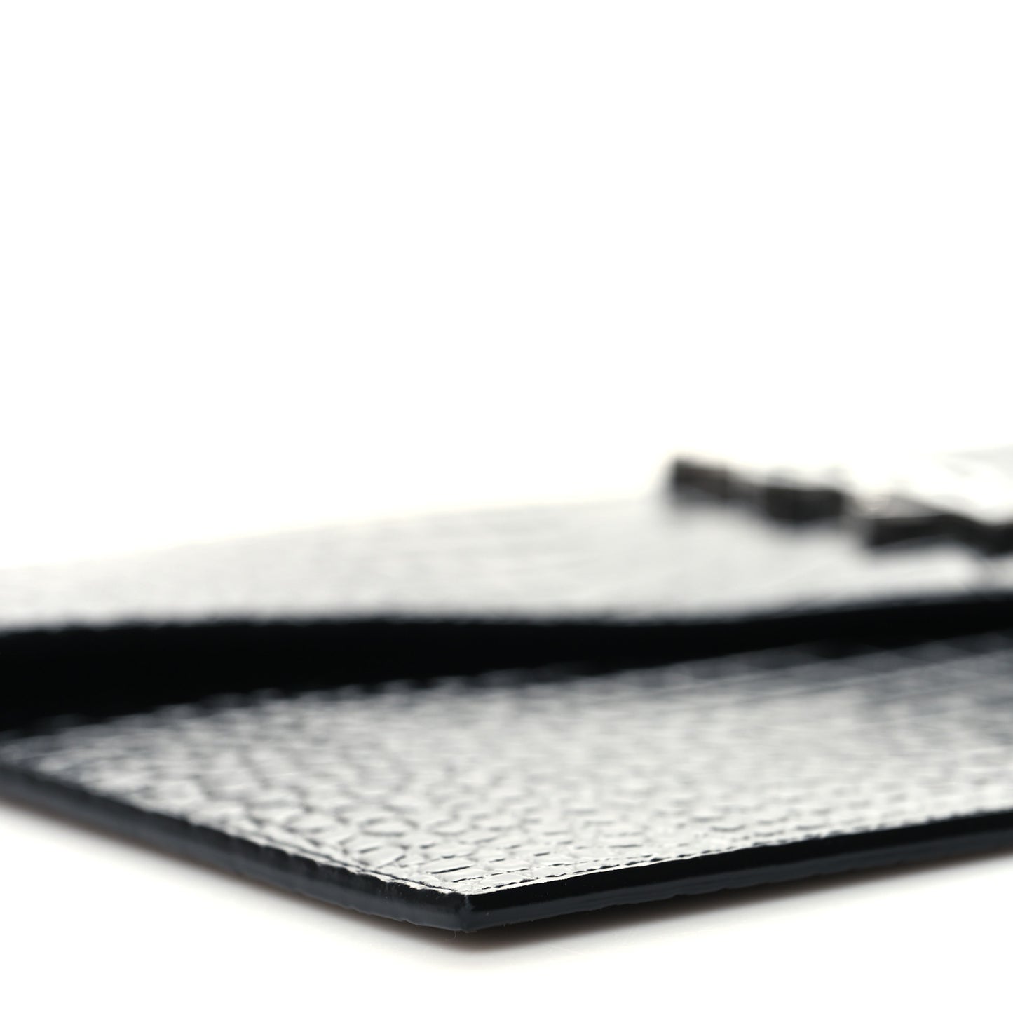 Calfskin Crocodile Embossed Uptown Monogram Clutch Black