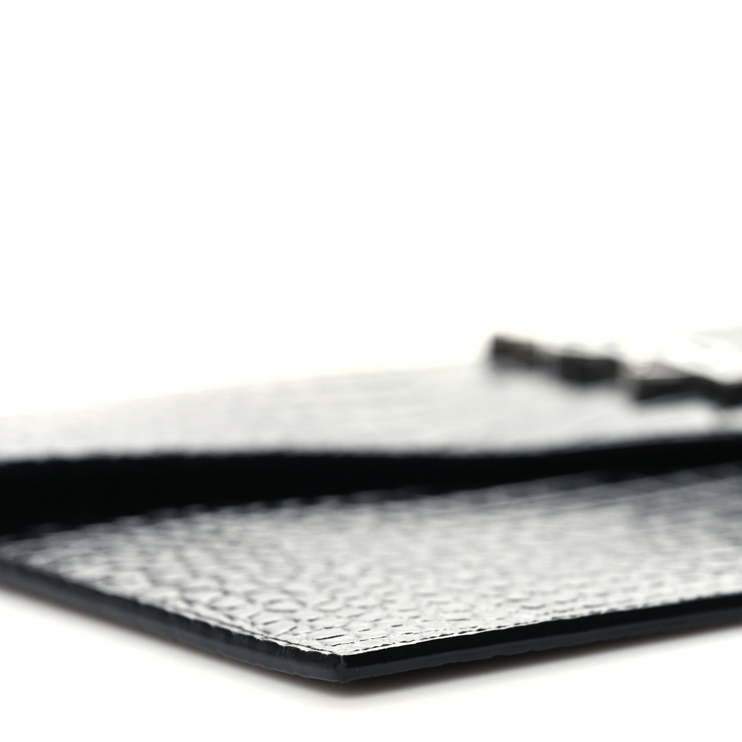 Saint Laurent Calfskin Crocodile Embossed Uptown Monogram Clutch Black 9 of 10